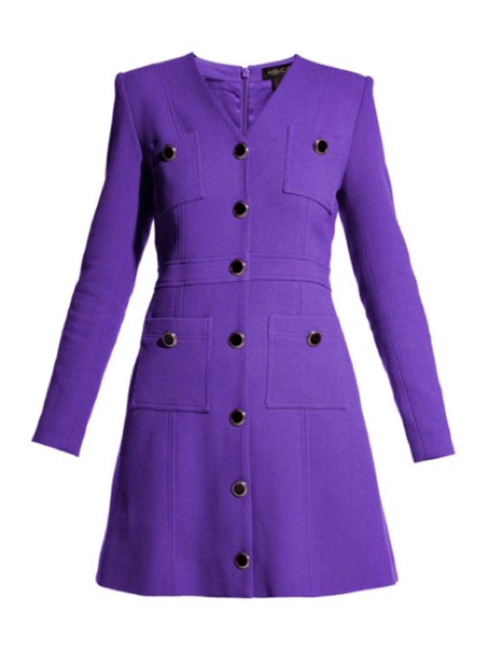 AS by DF Simone Purple Wool Mini Dress